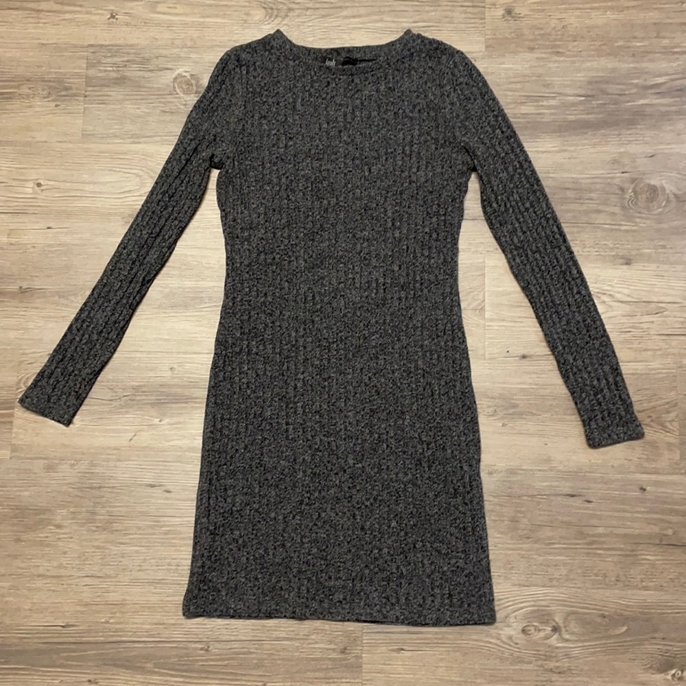 Dark gray bodycon dress (large)